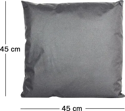 Produktbild von JACK 1x 45x45cm Outdoor Lounge Kissen Dekokissen inkl. Füllung Wasserabweisend Sitzkissen Garten Stuhl Lotus Effekt, Farbe:Anthrazit