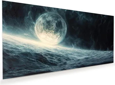 Produktbild von Glasbild 120x60cm in XXL für Wohnzimmer, Schlafzimmer Motiv Sterne im Kosmos