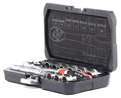 Produktbild von YATO Steckschlüsselsatz YT-38671 255mm Chrom-Vanadium-Stahl