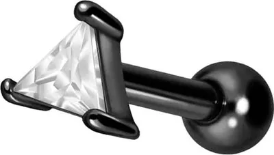 Produktbild von Ohrpiercing Titan Ohrpiercing EINGEFASSTES KRISTALLDREIECK