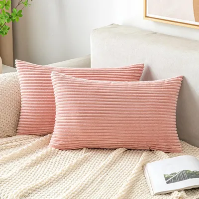 Produktbild von Kissenbezüge Kordsamt 30x50 cm Rosa 2er Set