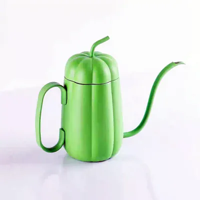 Kürbisförmige Kaffeekanne mit Schwanenhals, 450 ml