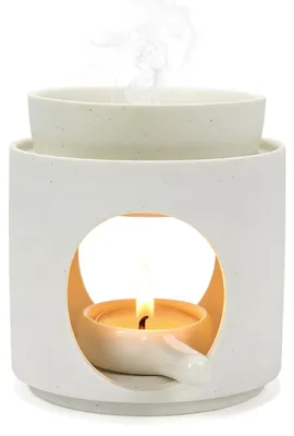 Image de Lampes à parfum en céramique pour huiles essentielles (Blanc)