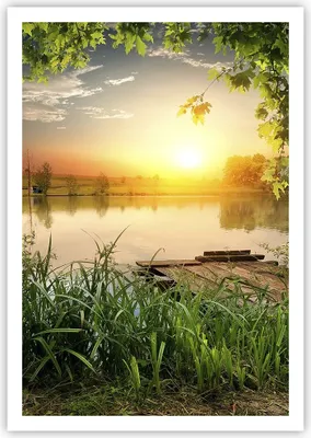 Produktbild von Poster - Poster ohne Rahmen - Brücke See - 70x100 cm - Wand Bild - Wanddeko - Wandbilder - Kunstposter - Wandposter - Bilder - Kunstdruck - Wanddekoration - Wandbild - P2XPA70x100-3914