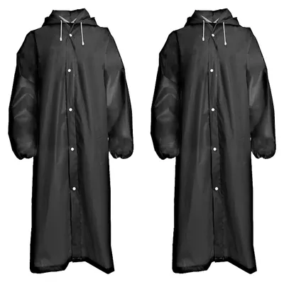 Imagen del producto de 2 ponchos impermeables de EVA, reutilizables, portátiles, ideales para ciclismo, senderismo, pesca, camping ()