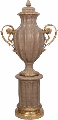 Produktbild von Casa Padrino Barock Porzellan Vase auf Sockel - Barock Dekoration