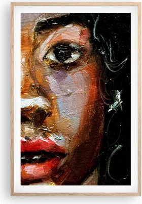 Produktbild von Gerahmtes Poster - Rahmen in heller Eiche - Pastos Porträt afrikanisch - 61x91,5 cm - Wand Bild - Wanddeko - Wandbilder - Kunstposter - Wandposter - Bilderrahmen - Bilder - Kunstdruck P2NPA61x91-4674