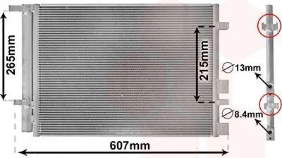 Immagine prodotto di Condensatore aria condizionata Van Wezel + essiccatore per Hyundai i20 1.2 1.4 1.6