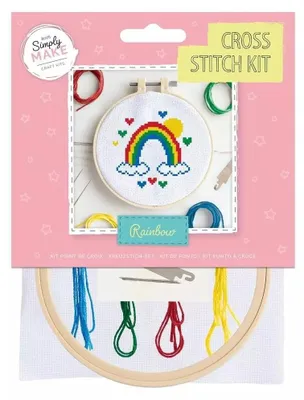 Productafbeelding van Crossstitch set "Regenboog" - Dalprint dpCraft