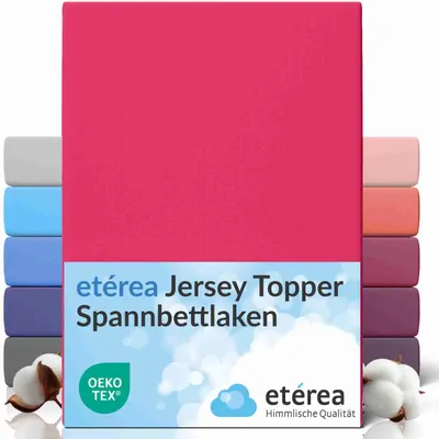 Produktbild von etérea Comfort Jersey Topper Spannbettlaken Pink 180x200 - 200x200 cm