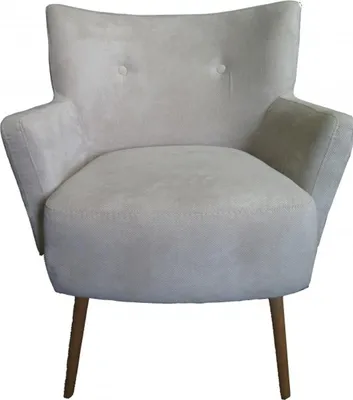 Produktbild von Casa Padrino Retro Salon Sessel Beige-Grau - Cocktailsessel 60er Jahre Stuhl