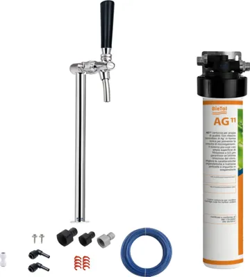 Produktbild von BieTal® Untertisch Wasserfilter Aktivkohle Set & Wasserschanksäule One 1-leitig