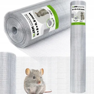 Zdjęcie produktu dla Siatka przeciw Gryzoniom Hodowlana Na Woliery Zgrzewana ocyn 8x8x0,8 25m2