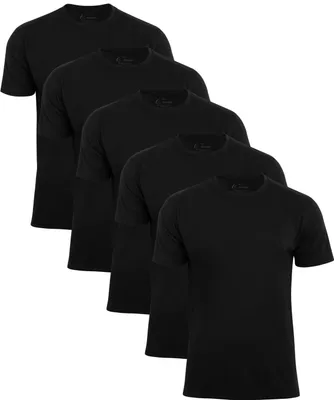 Produktbild von Cotton Prime® 5er Pack T-Shirt O-Neck - Tee L Schwarz