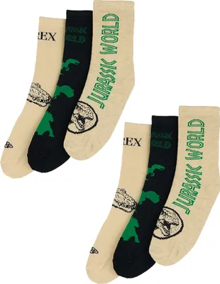 Produktbild von Jurassic World T-Rex Kinder Socken 6 Paar, Größe:31-34