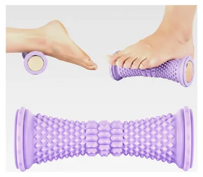 Produktbild von Fussroller, Massageroller für Plantarfasziitis und Fersensporn, lila Faszienrolle für den Fuß, Fußmassageroller, Fußreflexzonen-Socken, ideal für die Selbstmassage