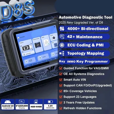Productafbeelding van Autodiagnose Scanner – Sleutelprogrammering – ECU Codering – 8-Inch Touchscreen