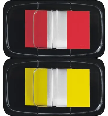 Obrázek produktu pro SIGEL HN496 Lepicí fix / Z-značkovač, fólie, barevný hrot, červená, žlutá, 43x25 mm, 100 proužků
