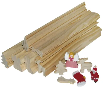 Produktbild von EDUPLAY 210-048 Profilholz Weihnachten, 6 Stangen, natur