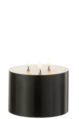 Produktbild von J-Line Kerze 3 Dochte Schwarz