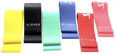 Zdjęcie produktu dla CHPN – Gumy oporowe – Zestaw gum oporowych – 6 sztuk – różne rozmiary – trening siłowy – gumy fitness – gumy do ćwiczeń – gumy sportowe