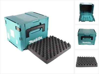 Produktbild von Makita MAKPAC 4 systémový kufor - s univerzálnou vložkou pre 18 V akumulátorové náradie Makita skrutkovače píly brúsky
