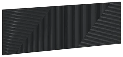 Image de vidaXL Tête de lit murale HAARLEM, noire, en bois composite