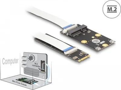 Immagine prodotto di DELOCK Konverter M.2 Key B+M Stecker zu 1x Mini PCIe Slot