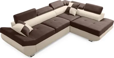 A sectional sofa in a studio setting.