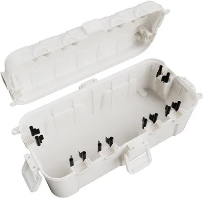 Zdjęcie produktu dla Ibenzoa® Wodoodporna skrzynka na kable (IP54) – obudowa ochronna do kabli zewnętrznych, wymiary 29 x 13,2 x 10 cm (wewnątrz 28 x 12,5 x 8 cm), 6 otworów na kable o średnicy ≤ 12 mm, otwory na zamek