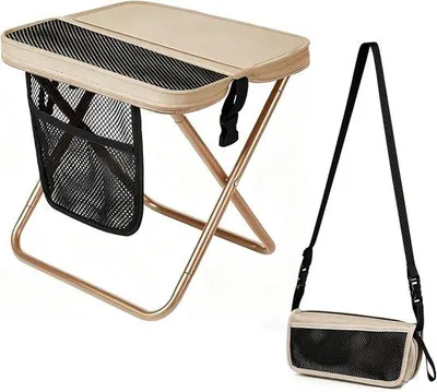 Produktbild von Tragbarer Klapphocker, 31 cm - faltbar - leichter, kompakter Klappstuhl - ideal für Camping