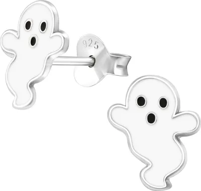 Produktbild von Kinder Gespenst Ohrringe Ohrstecker 925 Sterling Silber Geist