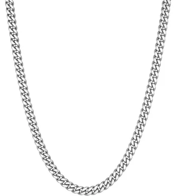 Productafbeelding van Heren ketting, Panzer-model, Cubaans design, roestvrij staal, 18 karaat verguld, verkrijgbaar in breedtes van 4/5/6 mm, lengtes van 46-66 cm