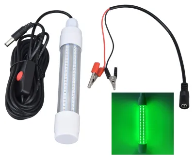 Produktbild von Angelleuchte, 126 LEDs, IP68, wasserdicht, 1000 lm, tauchfähige Nacht-Fischfinderlampe, 13 W, AC12-36 V, Grün