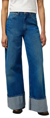 Image de Wrangler - Jeans pour femmes - Coupe ample - Pantalon retroussé - Modèle Rodeo Ridge
