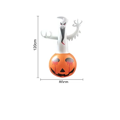 Obrázek produktu pro Halloween nafukovací dýňový duch, Halloween nafukovací dvůr, Halloween venkovní dekorace, nafukovací dýňový duch, Halloween zahradní dekorace