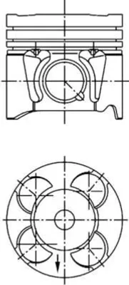 Produktbild von KOLBENSCHMIDT 41660600 Kolben für OPEL Corsa E Schrägheck (X15) Corsa E Schrägheck Kastenwagen (X15) für VAUXHALL Corsa Mk IV (E) Schrägheck (X15)