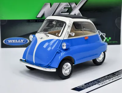 Zdjęcie produktu dla BMW Isetta 250 niebiesko-biały Welly 1:18