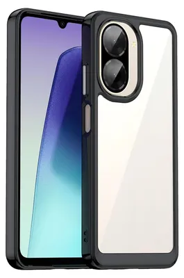 Image de Coque de protection en TPU et acrylique pour Xiaomi Redmi A5 4G / Poco C71 Colorful Series, couleur noire