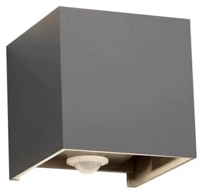 Zdjęcie produktu dla Lampa ścienna LED 12W czujnik ruchu regulowana wiązka aluminium