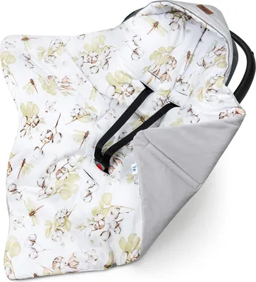 Produktbild von Pepi Einschlagdecke Babyschale Kindersitz Decke für Autositz Babydecke Maxi Cosi mit Velvet 90×90 cm Forest Friends