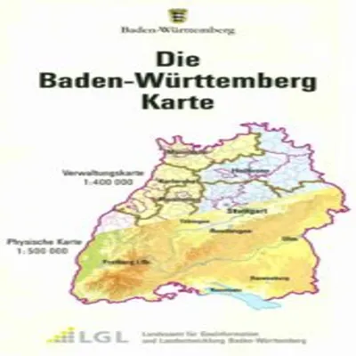Obrázok produktu pre Mapa Bádenska-Württemberska