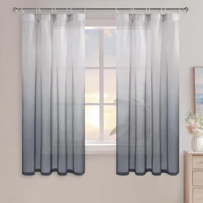 Immagine prodotto di Tende moderne bicolore con balza, 160 x 140 cm