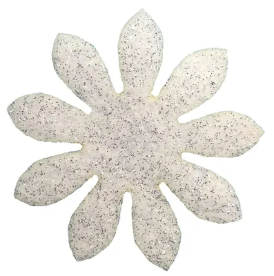 100x Marrite 40 mm, Glitzerfilz, weiß, 18 x 12 x 5 cm