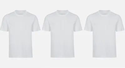 Produktbild von 3 Trigema Herren Gr. M T-Shirt DELUXE Baumwolle Weiss 37202_001‍