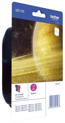 Image de Brother LC-1100M - Magenta - Original - Tintenpatrone - für Brother DCP-185, 385, 395, 585, J715, MFC-490, 5490, 5890, 5895, 6890, 790, 795, 990, J615