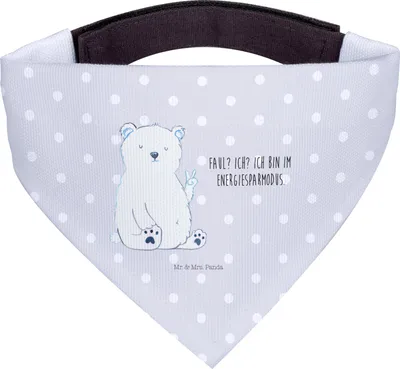Produktbild von Mr. & Mrs. Panda Hund Halstuch Eisbär Faul - Grau Pastell - Geschenk, Hunde-Halstuch, Hunde, Arbeit, Für, Teddy, Arbeitsplatz, Tuch, Homeoffice, Entspannen, Bär