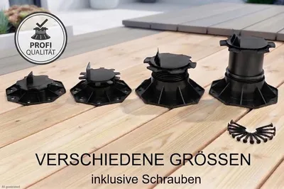 Produktbild von PRO-FIXX Stelzlager S 18 - 30 mm Stellfüße Verstellfüße Balkenlager Stellfuß Terrasse WPC