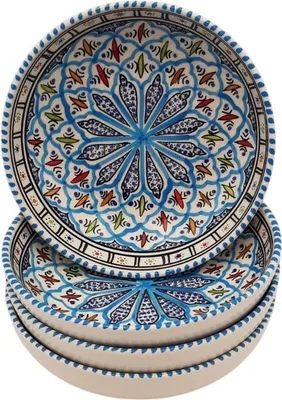 Obrázek produktu pro Sada 4 tyrkysových polévkových talířů Jatte Bakir - D 20 cm