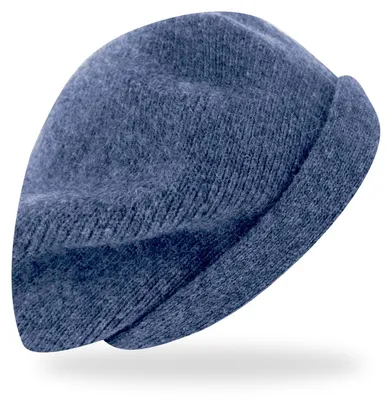 Produktbild von Fiebig weiche Strickbaske aus Wolle unifarben für Damen, blau, Gr. Einheitsgröße